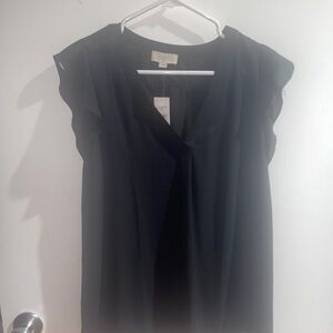 LOFT Black Cap Sleeve Top